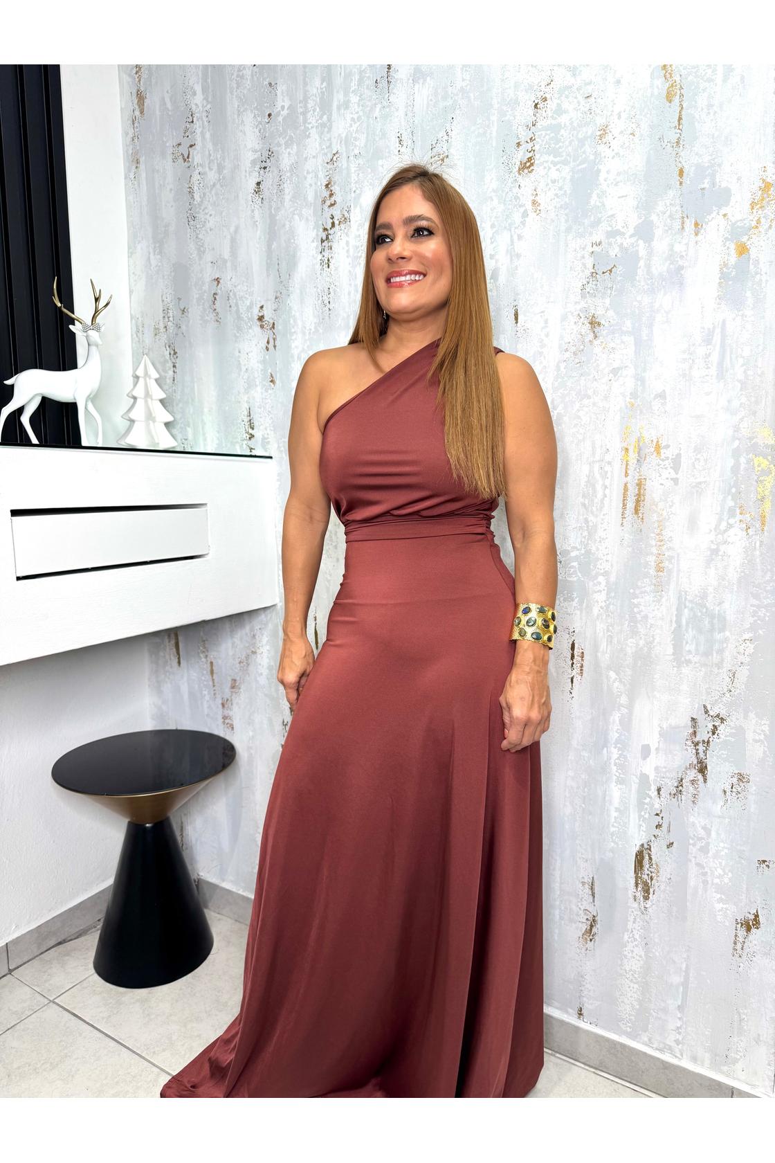 Elegant One Shoulder Maxi Dress